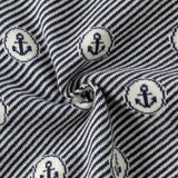 Dave&Bella Toddler Boys Blue White Striped Breathable Cotton Casual Sweaters Tops