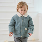 Dave&Bella Toddler Boys Sky Blue Turtle Outwear Plush-lined Padded Coats (Copy)-1