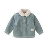 Dave&Bella Toddler Boys Sky Blue Turtle Outwear Plush-lined Padded Coats (Copy)-1