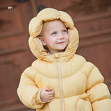 Dave&Bella Toddler Girls Winter Adorable Outdoor Windproof Outwear Hooded Down Coats