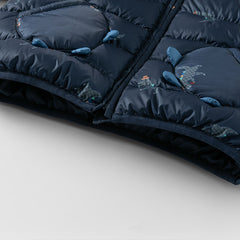 Dave&Bella Toddler Boys Winter Playful Dinosaur-style Outdoor Hooded Cozy Down Coats