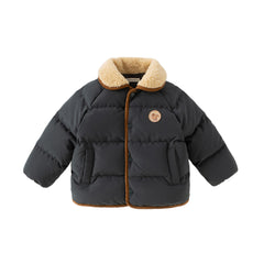 Dave&Bella Toddler Boys Winter Dark Grey Outdoor Outwear Cozy Down Coats