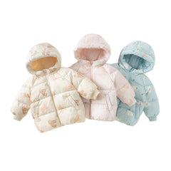 Dave&Bella Toddler Girls/Boys Winter Playful Print Outwear Lightweight Cozy Down Coats