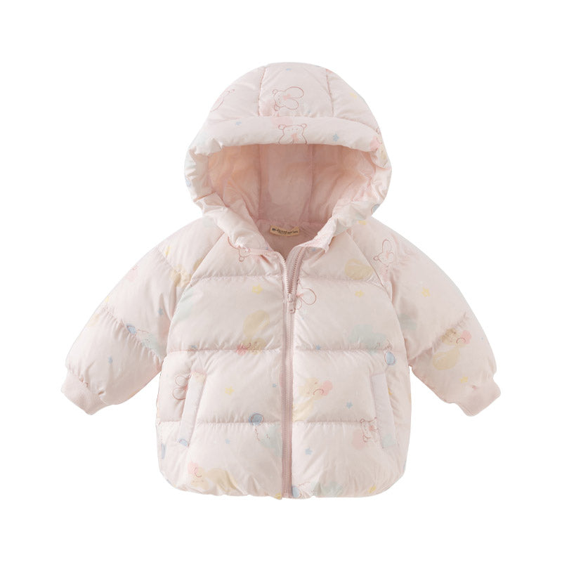 Dave&Bella Toddler Girls/Boys Winter Playful Print Outwear Lightweight Cozy Down Coats