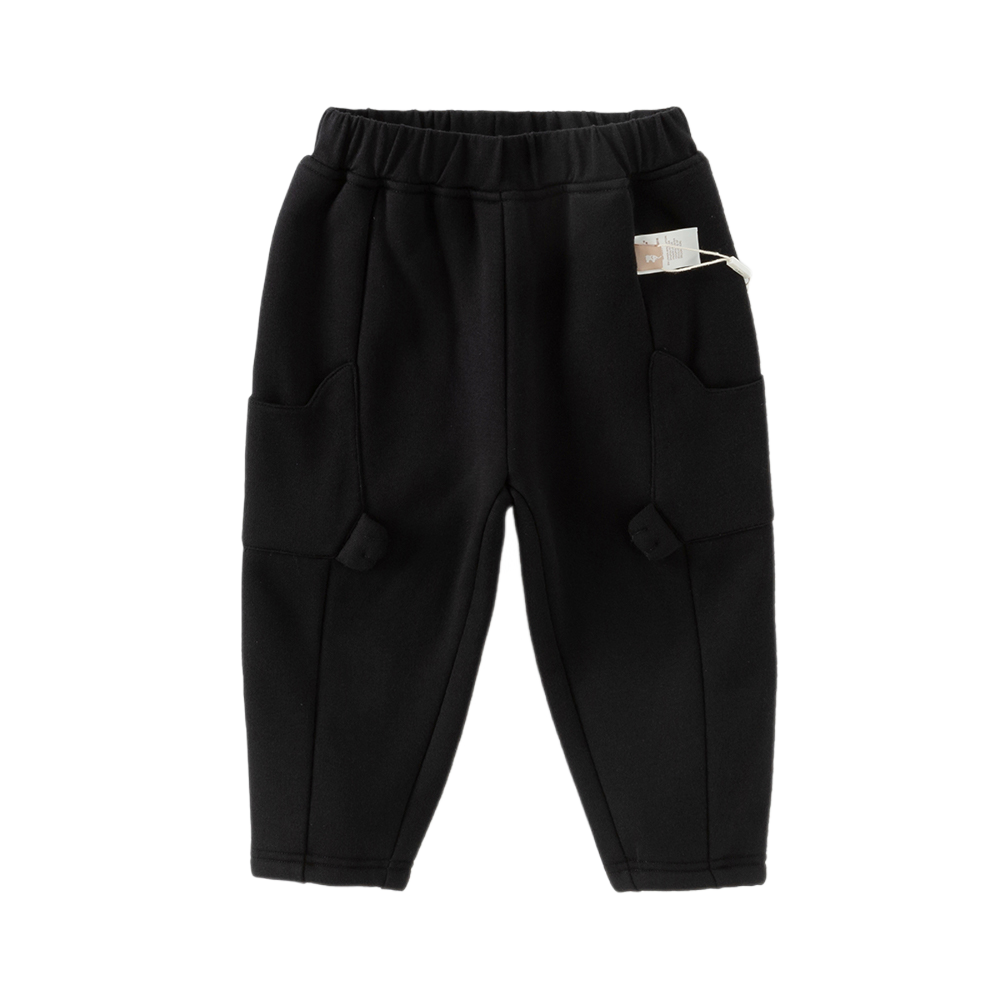 Dave&Bella Toddler Girls/Boys Pink/Black Knit Padded Pants