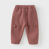Dave&Bella Toddler Girls/Boys Pink/Black Knit Padded Pants