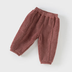Dave&Bella Toddler Girls/Boys Autumn Pink/Black Knit Padded Pants