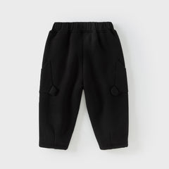 Dave&Bella Toddler Girls/Boys Autumn Pink/Black Knit Padded Pants