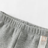 Dave&Bella Toddler Girls Versatile Light Grey Soft Plush-lined Leggings