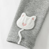 Dave&Bella Toddler Girls Versatile Light Grey Soft Plush-lined Leggings
