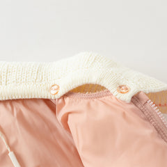 Dave&Bella Toddler Girls Winter Grey Pink Outwear Mid-length Cozy Down Puffer Jackets