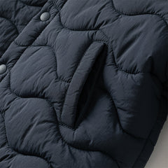 Dave&Bella Toddler Girls/Boys Winter Pink/Navy Blue Patchwork Outwear Hooded Jacket