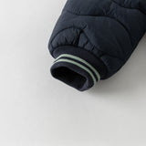 Dave&Bella Toddler Girls/Boys Pink/Navy Blue Patchwork Outwear Hooded Jacket