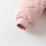 Dave&Bella Toddler Girls/Boys Pink/Navy Blue Patchwork Outwear Hooded Jacket
