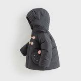 Dave&Bella Toddler Girls Winter Cute Rabbit-shaped Outdoor Windproof Hooded Down Coat