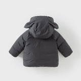 Dave&Bella Toddler Girls Winter Cute Rabbit-shaped Outdoor Windproof Hooded Down Coat