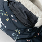 Dave&Bella Toddler Girls Navy/Pink Cute Print Outwear Warm Hooded Padded Jackets