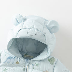 Dave&Bella Toddler Girls/Boys Winter Versatile Print Windproof Outwear Hooded Down Coats