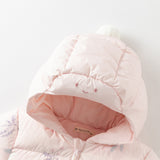Dave&Bella Toddler Girls/Boys Winter Versatile Print Windproof Outwear Hooded Down Coats