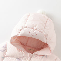 Dave&Bella Toddler Girls/Boys Winter Versatile Print Windproof Outwear Hooded Down Coats
