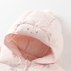 Dave&Bella Toddler Girls/Boys Winter Versatile Print Windproof Outwear Hooded Down Coats