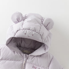 Dave&Bella Toddler Girls/Boys Winter Versatile Print Windproof Outwear Hooded Down Coats