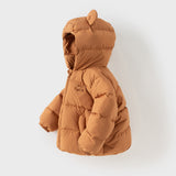 Dave&Bella Toddler Girls/Boys Winter Versatile Print Windproof Outwear Hooded Down Coats