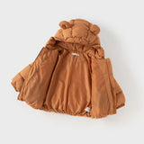 Dave&Bella Toddler Girls/Boys Winter Versatile Print Windproof Outwear Hooded Down Coats