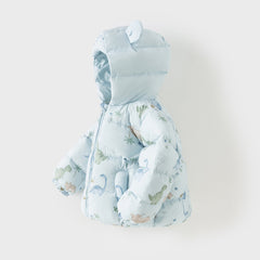 Dave&Bella Toddler Girls/Boys Winter Versatile Print Windproof Outwear Hooded Down Coats
