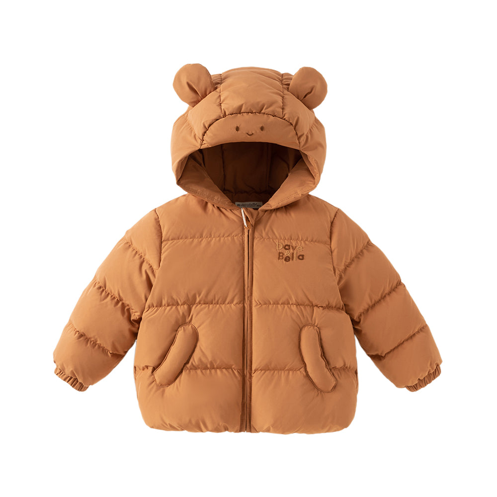 Dave&Bella Toddler Girls/Boys Winter Versatile Print Windproof Outwear Hooded Down Coats