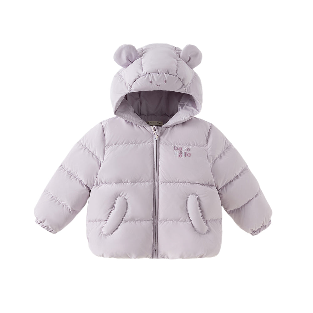 Dave&Bella Toddler Girls/Boys Winter Versatile Print Windproof Outwear Hooded Down Coats