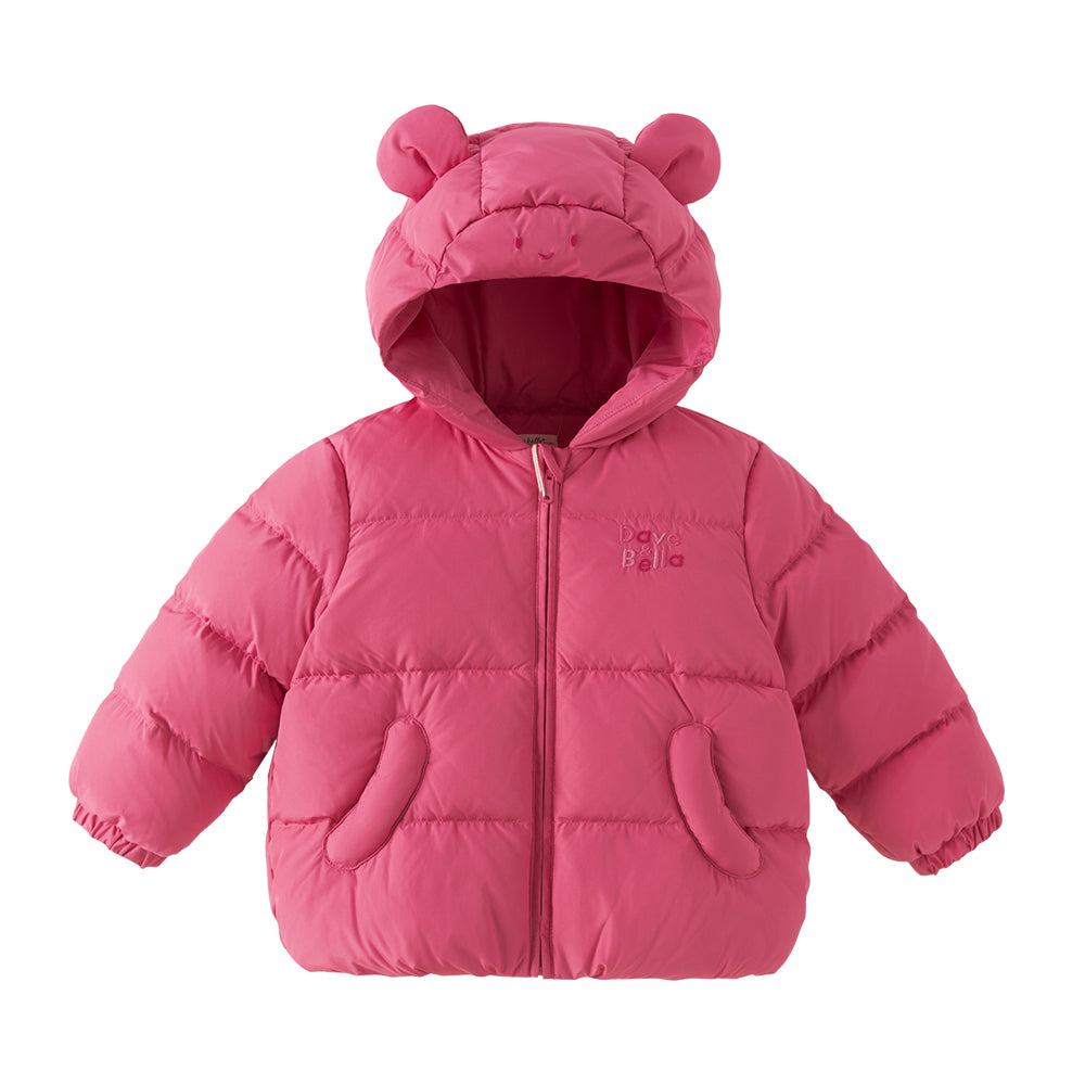 Dave&Bella Toddler Girls/Boys Winter Versatile Print Windproof Outwear Hooded Down Coats