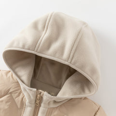 Dave&Bella Toddler Boys Winter Apricot Outwear Hooded Cozy Down Coats