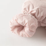 Dave&Bella Newborn Girls Grey Pink Plush Turtle Long-sleeved Padded Rompers