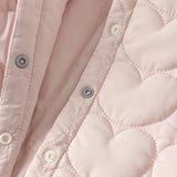 Dave&Bella Newborn Girls Grey Pink Plush Turtle Long-sleeved Padded Rompers