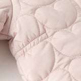Dave&Bella Newborn Girls Grey Pink Plush Turtle Long-sleeved Padded Rompers