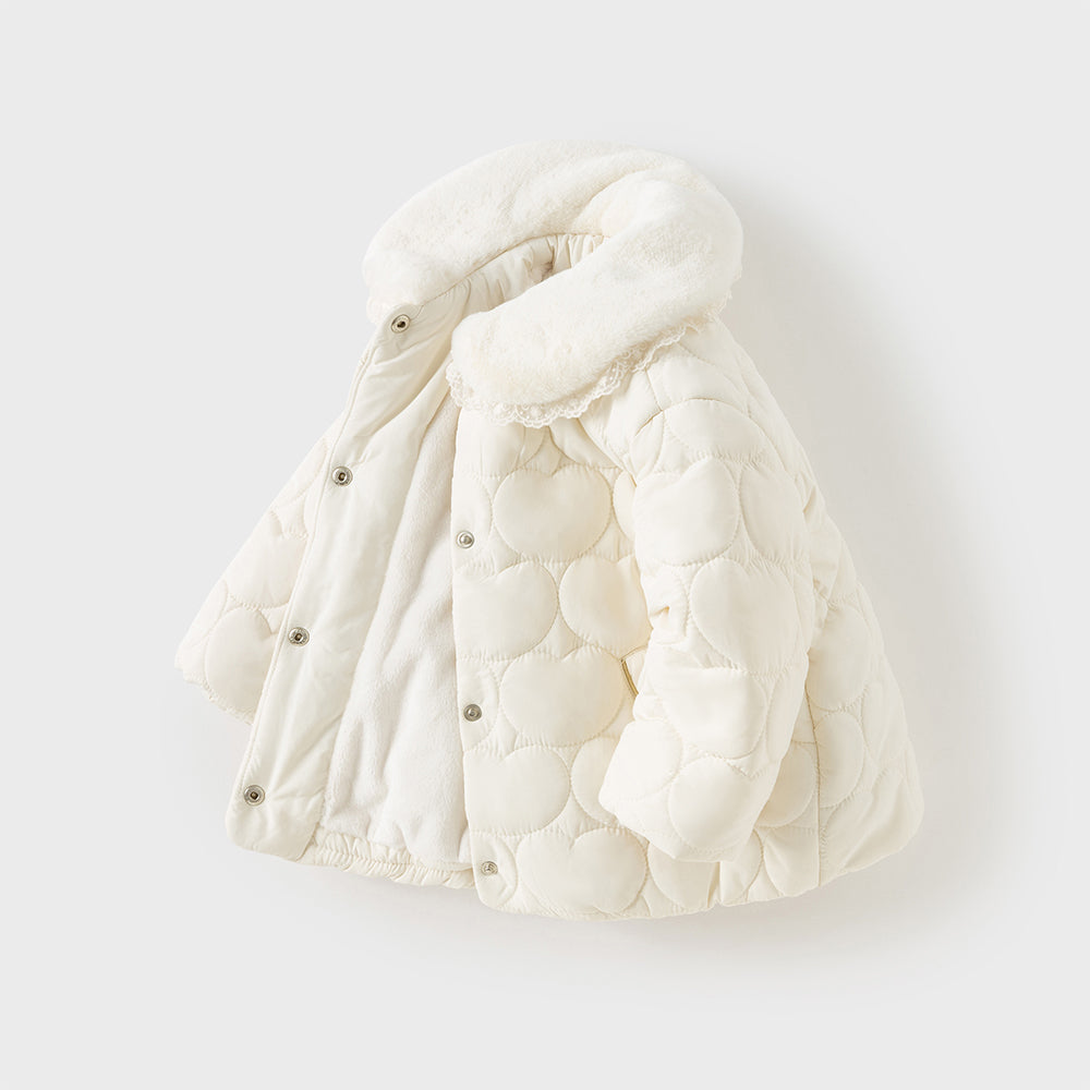 Dave&Bella Toddler Girls Snow White Outdoor Windproof Padded Coats