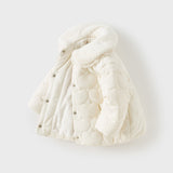 Dave&Bella Toddler Girls Snow White Outdoor Windproof Padded Coats