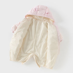 Dave&Bella Baby Girls/Boys Winter Gradient-style Hooded Down One-pieces Rompers