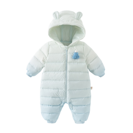 Dave&Bella Baby Girls/Boys Winter Gradient-style Hooded Down One-pieces Rompers