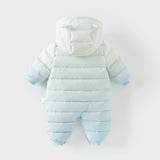 Dave&Bella Baby Girls/Boys Winter Gradient-style Hooded Down One-pieces Rompers