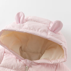 Dave&Bella Baby Girls/Boys Winter Gradient-style Hooded Down One-pieces Rompers