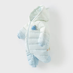 Dave&Bella Baby Girls/Boys Winter Gradient-style Hooded Down One-pieces Rompers