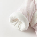 Dave&Bella Baby Girls Pretty Floral Print Doll Collar Padded Plush-lined Warm Rompers