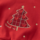 Dave&Bella Toddler Girls Christmas Red Turtle Cute Cozy Sweatshirt Tops