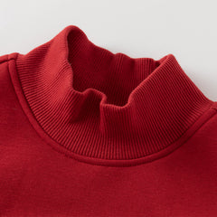 Dave&Bella Toddler Girls Christmas Red Turtle Cute Cozy Sweatshirt Tops