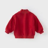 Dave&Bella Toddler Girls Christmas Red Turtle Cute Cozy Sweatshirt Tops