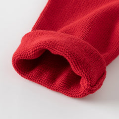 Dave&Bella Toddler Girls Red Rabbit-print Sweaters Tops