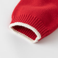 Dave&Bella Toddler Girls Red Rabbit-print Sweaters Tops