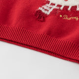 Dave&Bella Toddler Girls Red Rabbit-print Sweaters Tops